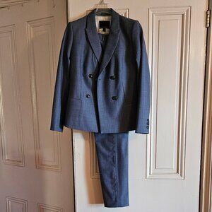 Banana Republic Wool Blend Blue Pant Suit Size 2